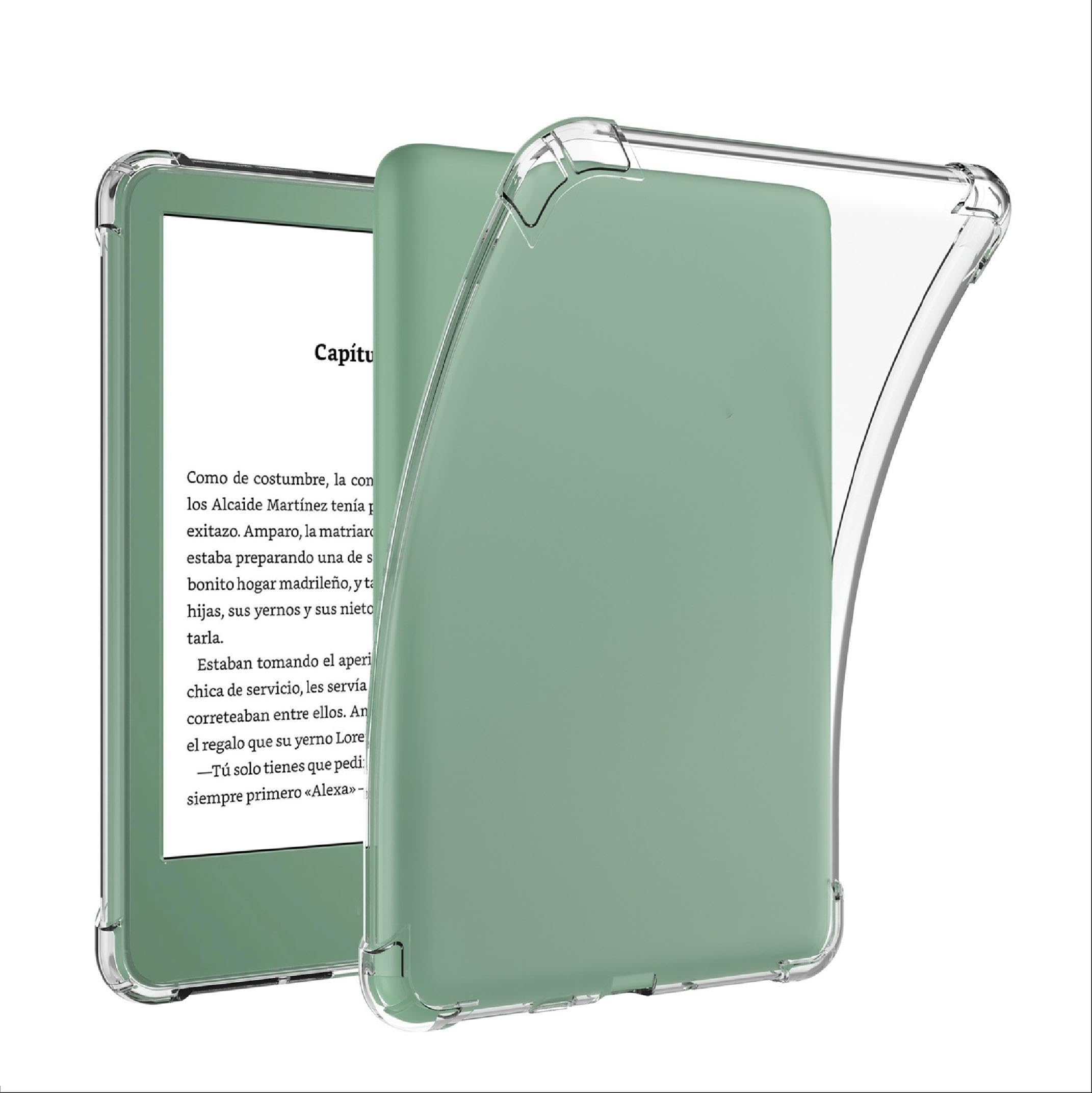 GIOPUEY for Kindle 2024 Clear Case - Soft TPU Back Shell, Slim Cover with Airbag Protection, Lightweight, Compatible with Kindle 2024 - Transparent