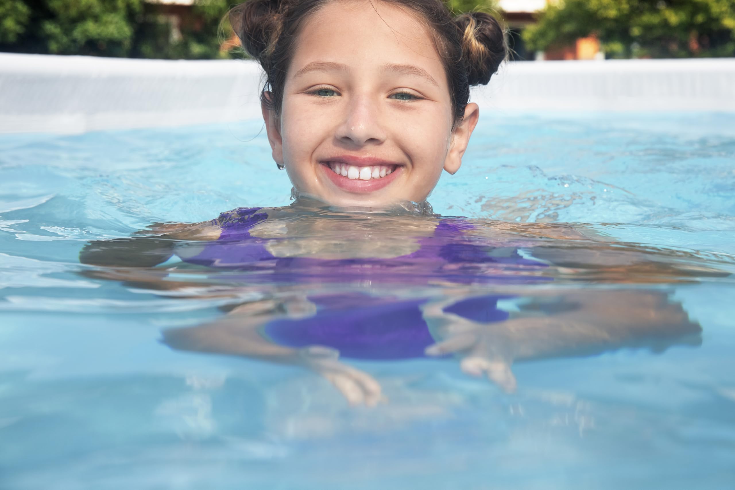 Bestway Power Steel Frame Pool Set mit Filterpumpe 305 x 200 x 84 cm, grau, oval 8