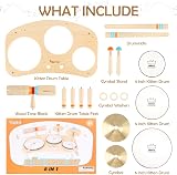 Vanplay Wooden Drum Set for Toddlers 3 4 5 Years Montessori Music Toy view 3
