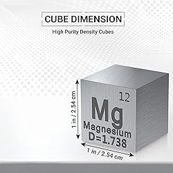 Magnesium Cube - Metal Element Cubes - Laser