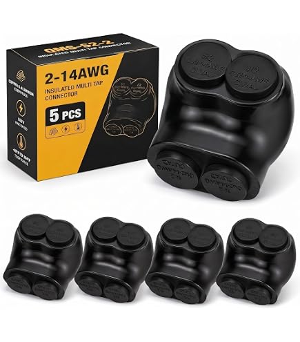 Morris Products 97115 Black Insulated 2 Conductor Dual Entry