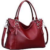 HESHE Genuine Leather Purses and Handbags for Women Tote Shoulder Bag Satchel Purse Top Handle Bags Hobo Crossbody Purse