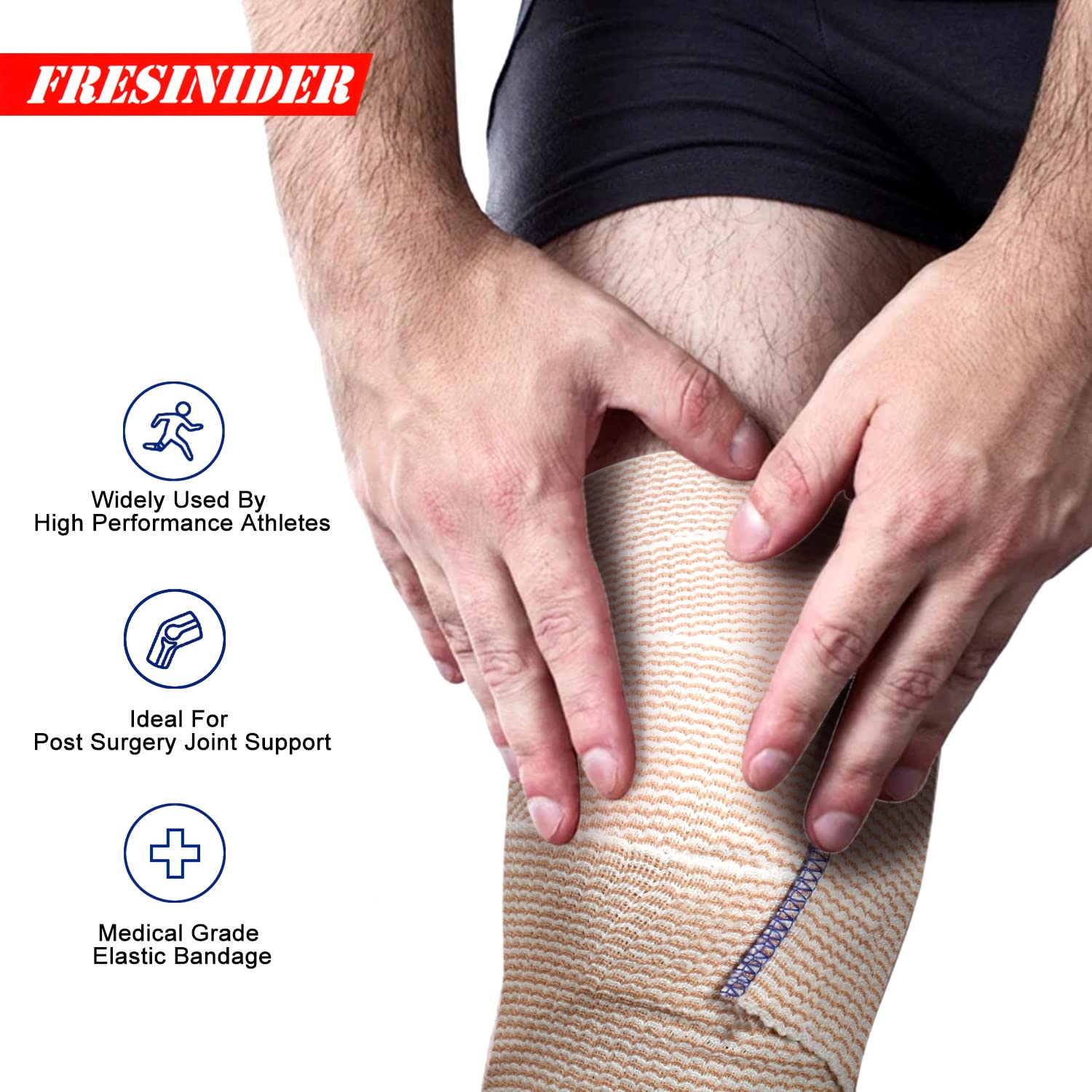 FRESINIDER Premium Elastic Bandage Wrap, 6 Pack 4