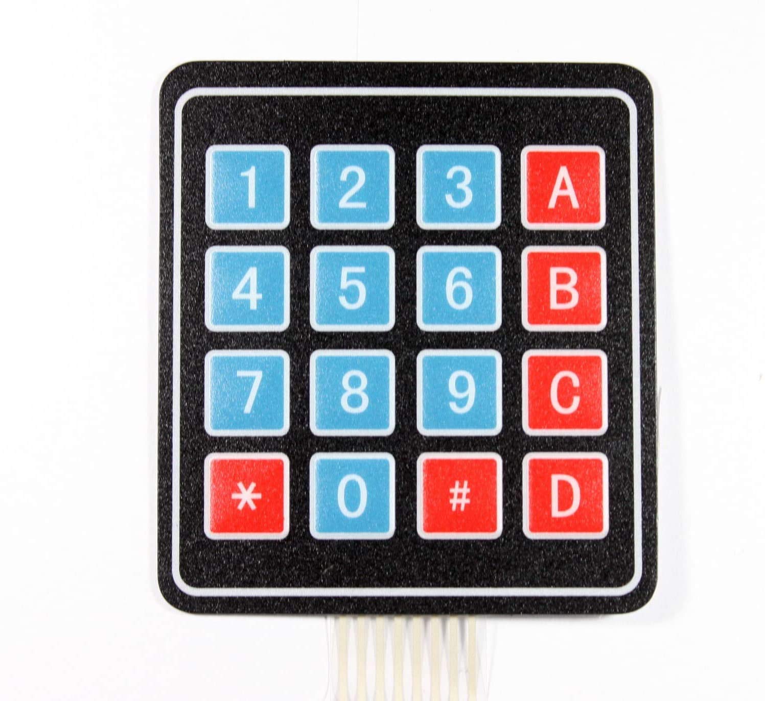 Paradisetronic.com Membrane Keyboard, 4x4 matrix, 16 buttons, 3.3V/5V membrane keypad (keyboard for e.g. Arduino, Raspberry Pi)