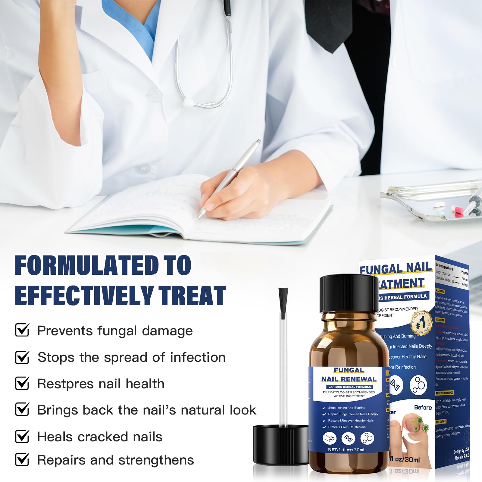 Toenail Fungus Treatment Extra Strength,Nail Fungus Treatment For Toenail,Athletes Foot Treatment,Ingrown Toenail Treatment,Toe Nail Fungus Treatments For Fungi Nail(1fl oz/30ml) - Image 5
