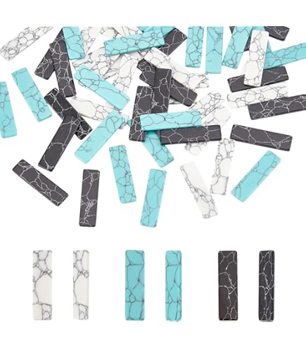 3 Strands Adabele Natural Turquoise Blue Howlite Pear