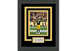 HOFSM.COM HALL OF FAME SPORTS MEMORABILIA Framed Ben Roethlisberger Facsimile Laser Engraved Signature Auto Pittsburgh Steelers 11x14 Football Photo