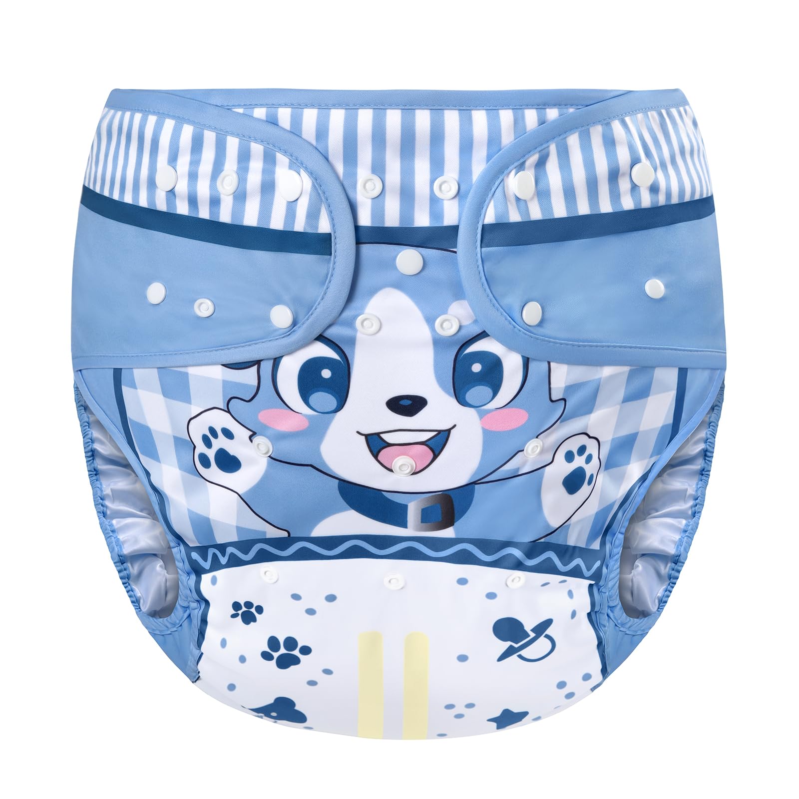 Photo 1 of Littleforbig Washable Adjustable Reusable Waterproof Cloth Adult Diaper Wrap Cover- Little Blue L