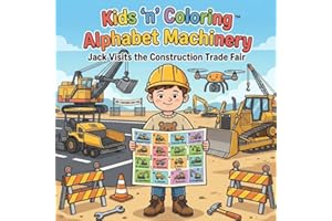 Kids ‘n’ Coloring: Alphabet Machinery – Jack Visits the Construction Trade Fair: ABC Coloring Book for Toddlers Ages 3+, Lear