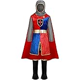 Spooktacular Creations Kids Halloween Costume, Medieval Knight Outfit for Boys, Renaissance Knight Costumes for Halloween Role Play Parties, Red and Blue (Medium(8-10 yrs))