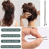 AIEX 50pc Brown Metal Hair Pins Kit 5cm Bobby Pins Secure Hold for Women Girls view 5