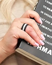 Rinfit Silicone Rings for Women 4mm Wide, 2.5mm