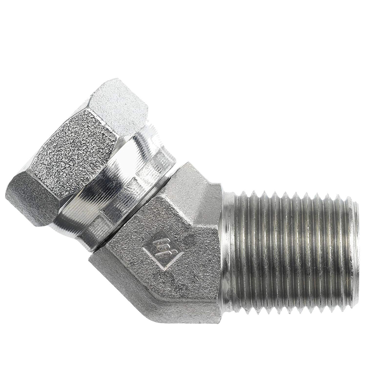 15030604 Hydraulic Fitting 3/8 Male Pipe X 1/4 Female Pipe Swivel 45