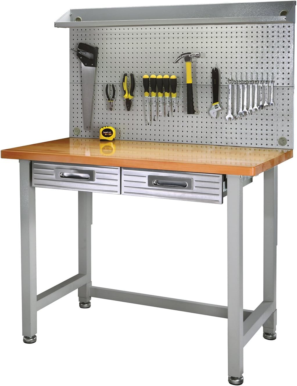 Seville Classics (UHD20247B) UltraHD Lighted Workbench (48L x 24W x 65.5H Inches) Stainless Steel: Furniture & Decor