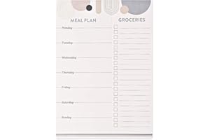 USNYABNI Grocery Pad with Meal Planner List (7x10 Inches, 60 Sheets Per Pad, 100 gsm) by Form + Function (Abstract Design)