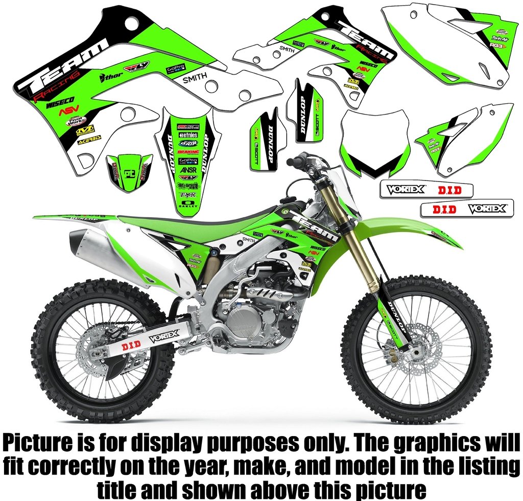 Team Racing Graphics kit compatible with Kawasaki 20022009