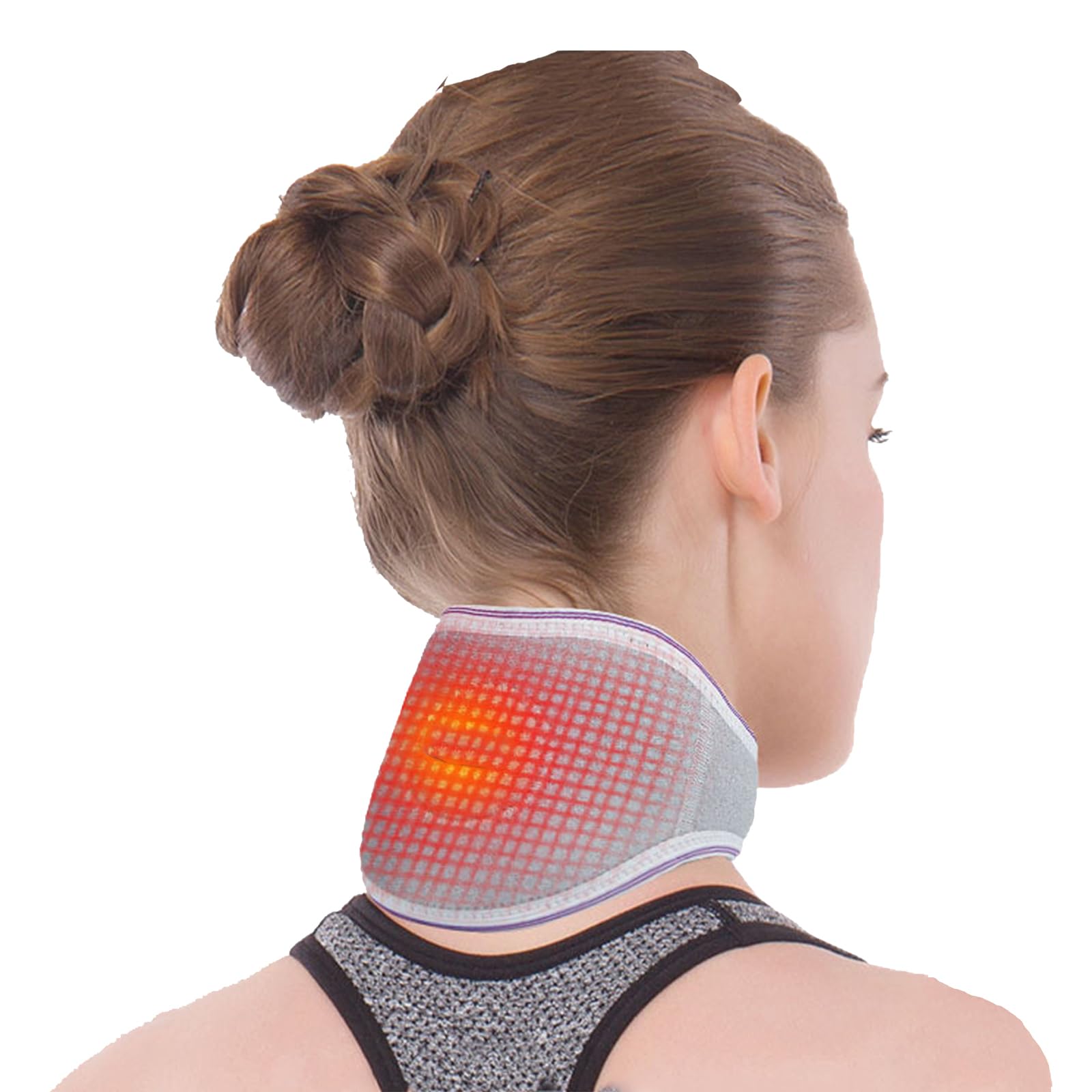 Neck Support Brace for Relieves Stiffness Pain and Pressure Ergonomic Thermal Cervical Collar Adjustable High collar Neck Warmer Protector Guard Dual-use Neck Pad for Women Men Elderly