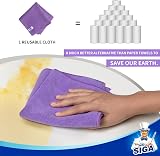 MR.SIGA Microfiber Cleaning Cloths 12 Pack 32x32 cm Purple All-Purpose Towels view 4