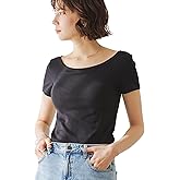 T Shirt Bra Padded Boat Neck Anti-Sagging Push up Fit Top Sleep 24HRS Japan Patented Bambi Water