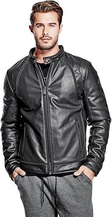 biker jacket guess