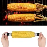 ecooe Corn on the Cob Holders 8 Pcs Black Stainless Steel Forks with Storage Box view 6