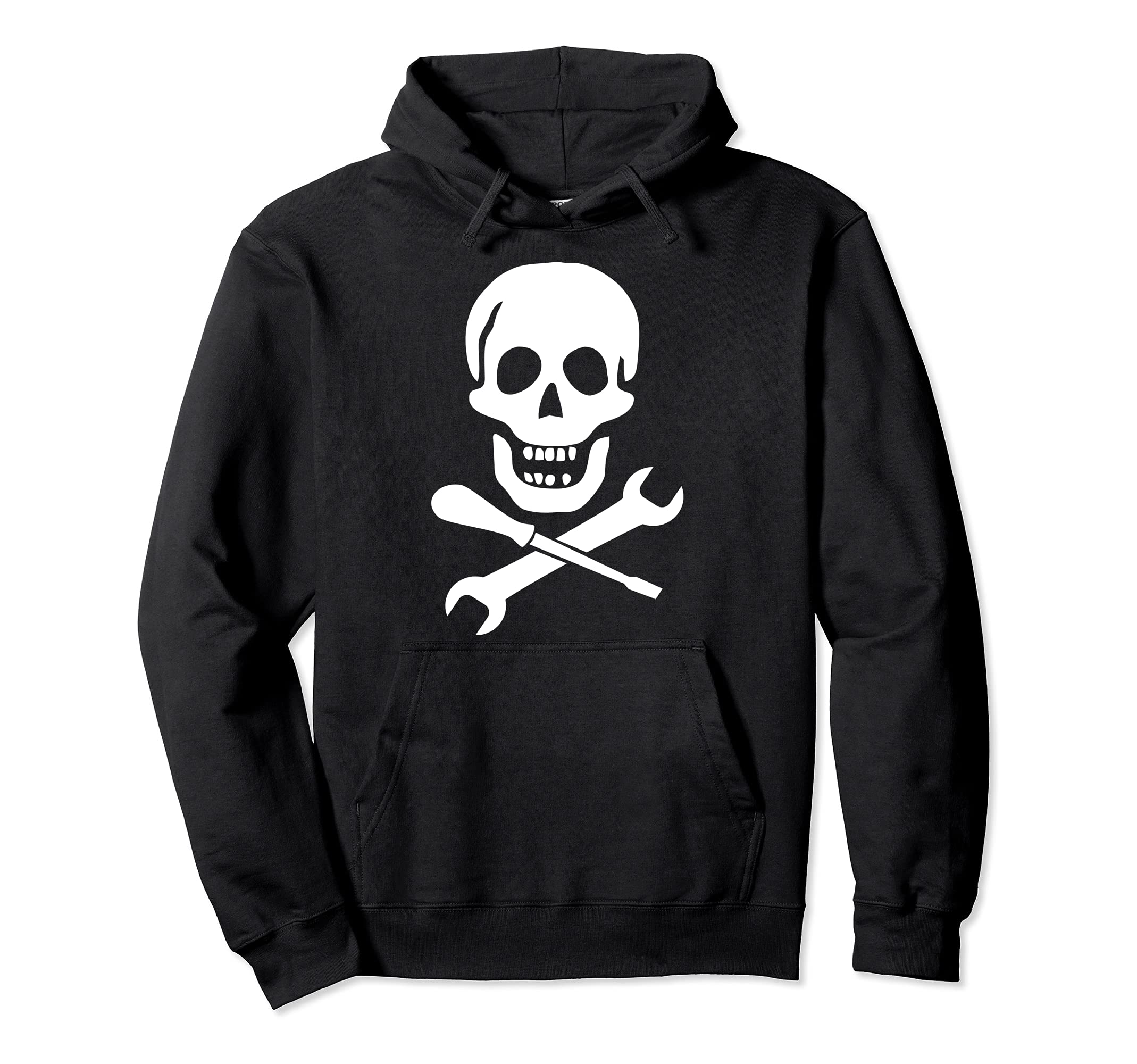 Skull with tools for plumber, electrician, craftsman Pullover Hoodie