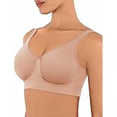 FeelinGirl Bras for Women No Underwire Seamless Smooth Bralette Full Coverage Comfy Everyday Bras with Wide Straps
