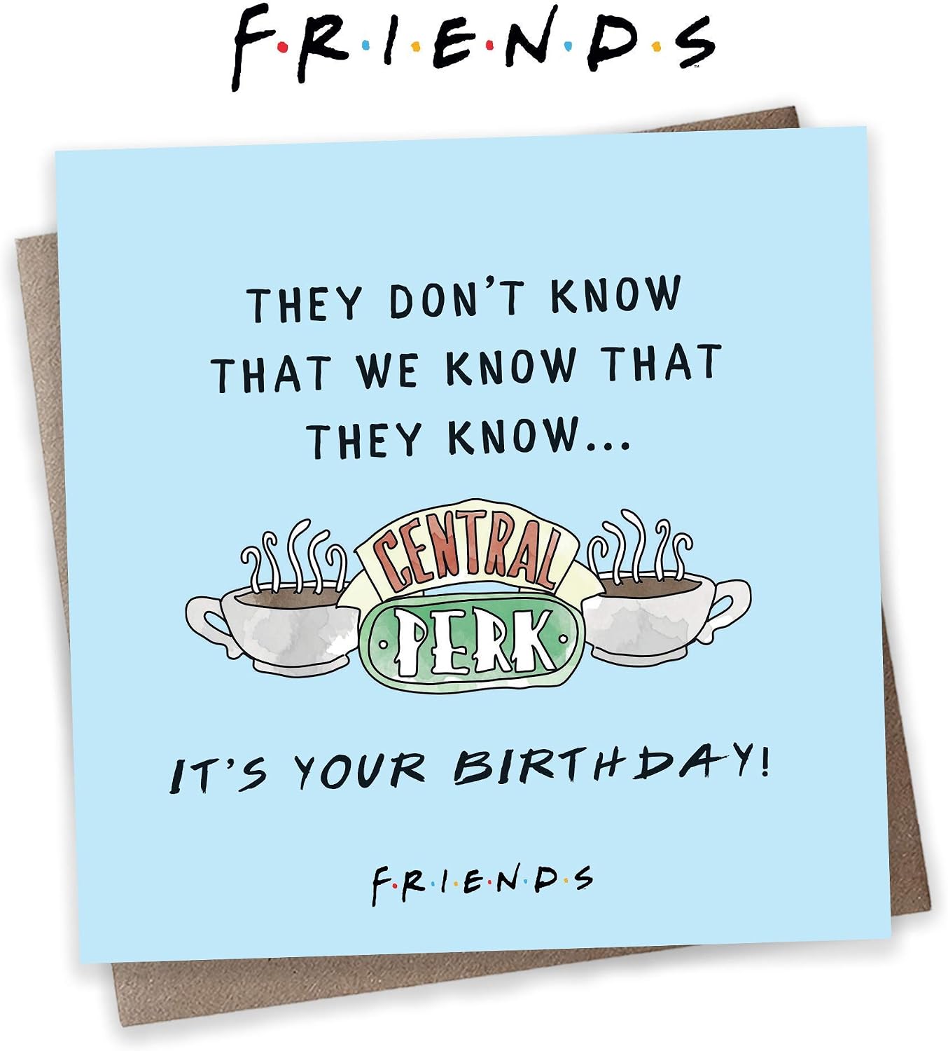 Cardology - Funny Friends Birthday Card, Green, 15cm x 15cm