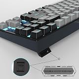MageGee 75% Mechanical Keyboard Blue Switch 87 Keys TKL Backlit Grey/Black view 4