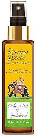 Parag Fragrances Oudh Black & Sandalwood Essential Oil Mist Spray 100ml (Precious Essence Mist Spray By Parag Fragrances)