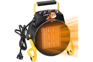 Orvella Outdoor Heaters for Patio, 1500W Electric Garage Heater with Overheat Protection, 3S Fast Heating, 3 Modes, Portable Space Heater for Patio, Garage, Greenhouse, Indoor, Black