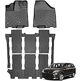 Floor Mats for 2013-2020 Toyota Sienna(NOT Limited & Premium), 3 Row Liner Set Custom Fit All Weather Mats for Sienna, Waterproof Anti-Slip Floor Mats for Toyota 7 Passenger Front & 2nd 3rd Row Mat