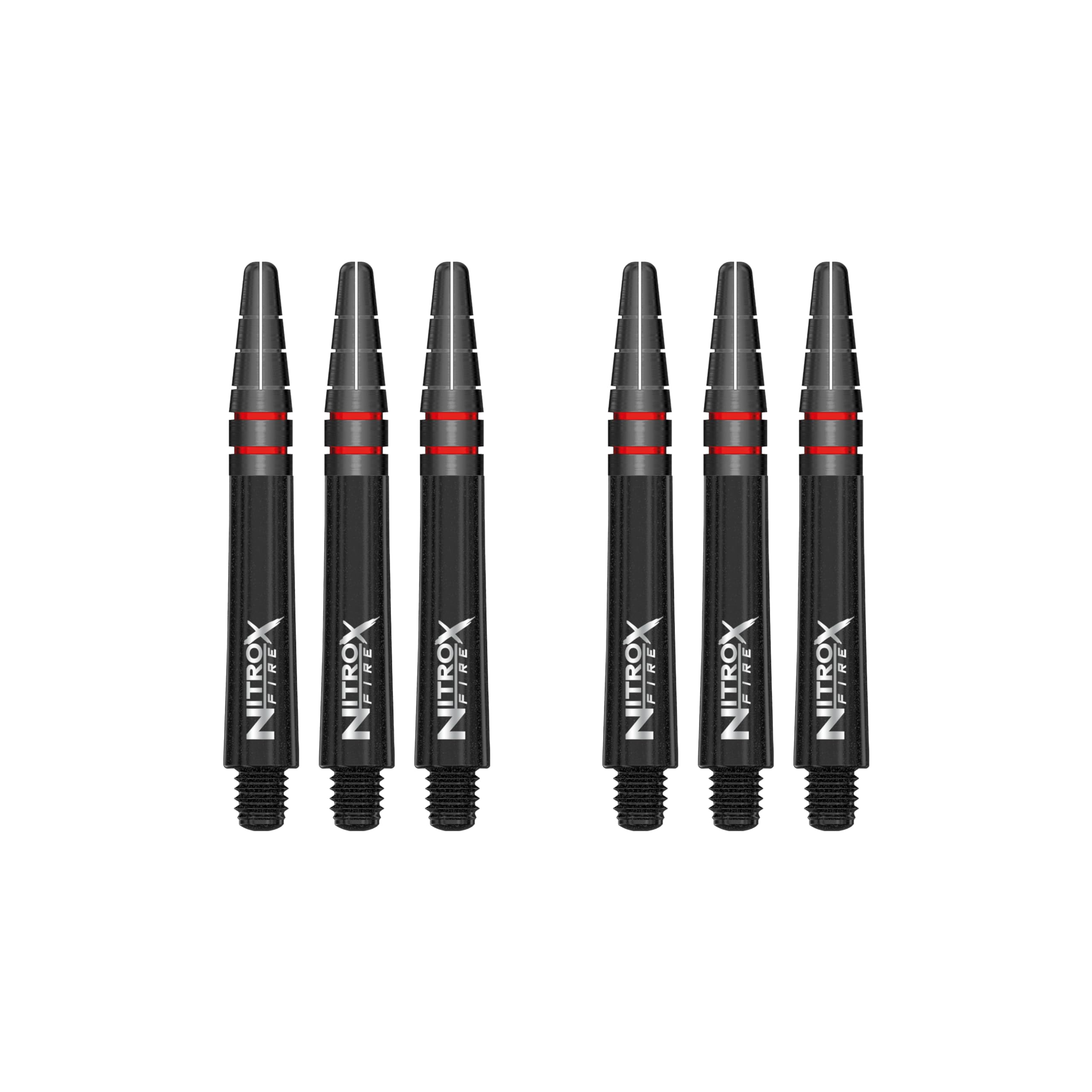 RED DRAGON Nitro Xfire Short Dart Stems (Shafts) - 2 sets per pack (6 Stems in total)