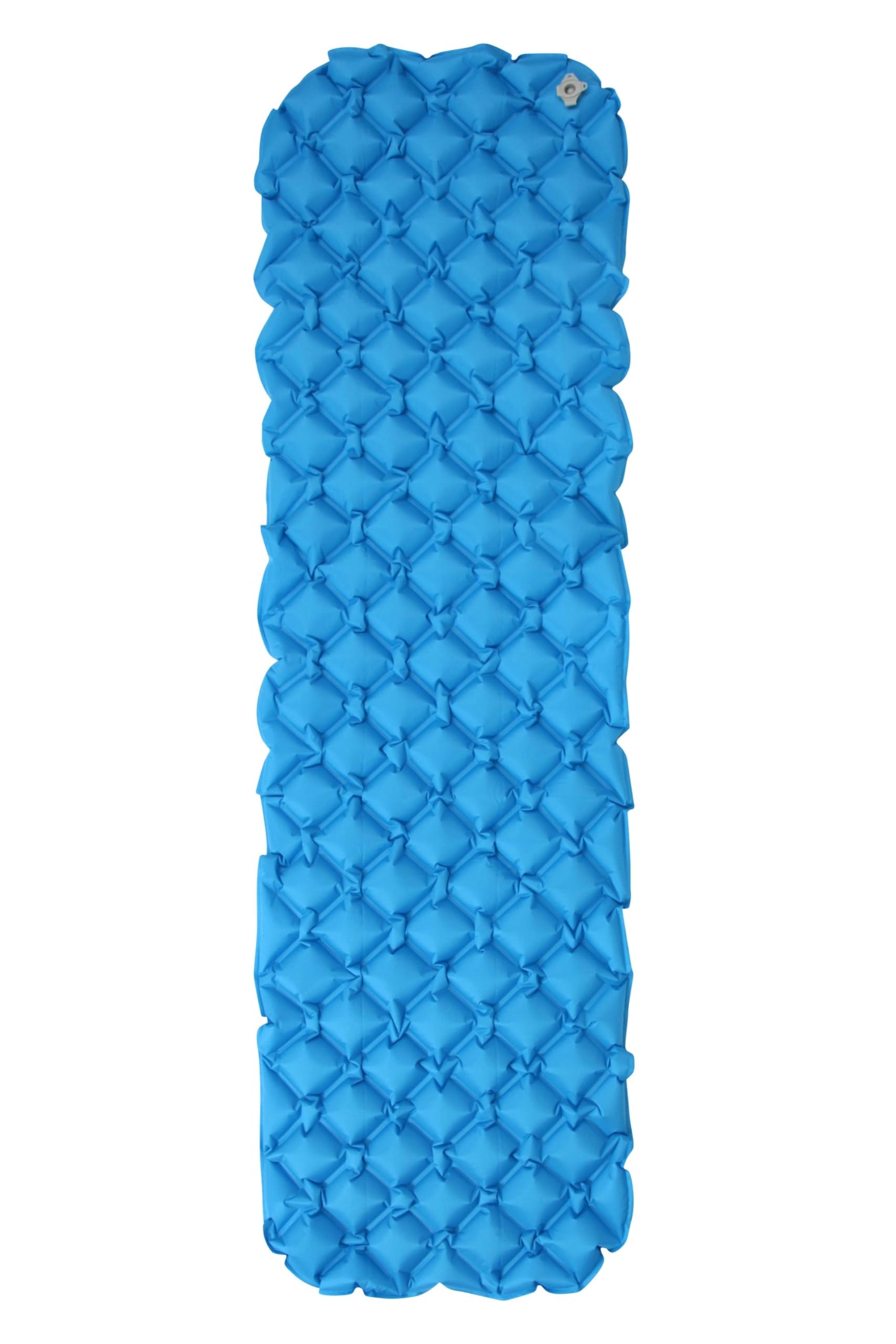 Mountain Warehouse Compact Inflating Mat - Lightweight, Durable, Easy to Pack & Carry Mattress - For Spring Summer, Camping, Hiking, Backpacking & Outdoors Blue One Size