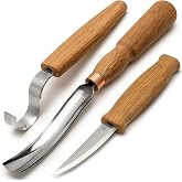 BeaverCraft Wood Carving Knives Kit Spoon Carving Tools S14 - Spoon Hook Knife Wood Carving Chisels Set Bowl Gouge - Whittling Knives Whittling Kit for Beginners - Hobby Knife Set