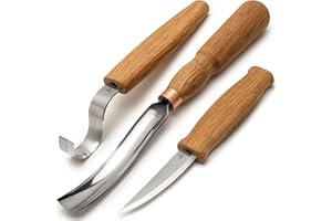 BeaverCraft Wood Carving Knives Kit Spoon Carving Tools S14 - Spoon Hook Knife Wood Carving Chisels Set Bowl Gouge - Whittlin