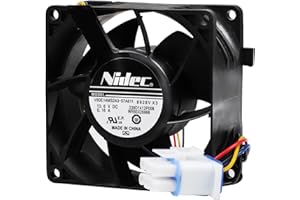 YAEHUYING WR60X26866 WR60X29099 Evaporator Fan Motor Compatible with ge Refrigerator, Replace V80E14MS2A3-57A611 WR60X10356 WR60X10357 WR60X26033 WR60X10341 etc, DC13.6V 0.16A (3 Blades)