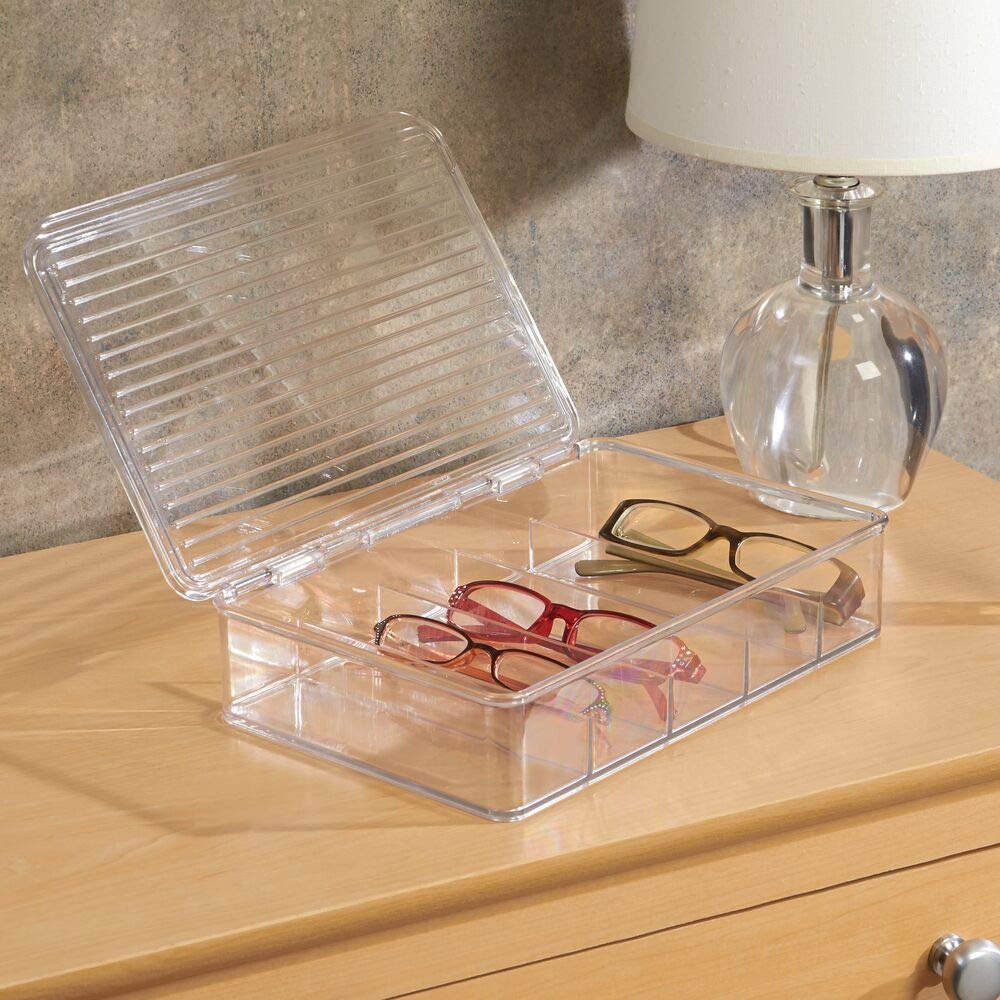 Caja organizadora apilable para anteojos; guarda gafas de sol Claro