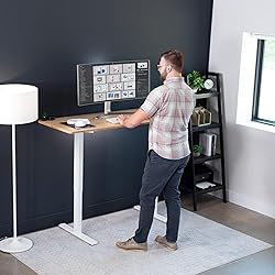 VIVO Electric 60 x 24 in Real Bamboo Standing