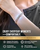 MagnetRX Women Copper Bracelet 99.9% Pure Copper Magnetic Cuff Inlay Wire view 3