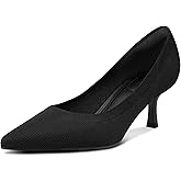 mysoft Kitten Heels for Women Low Heel Pumps 2 Inch Closed Toe Wedding Dress Shoes