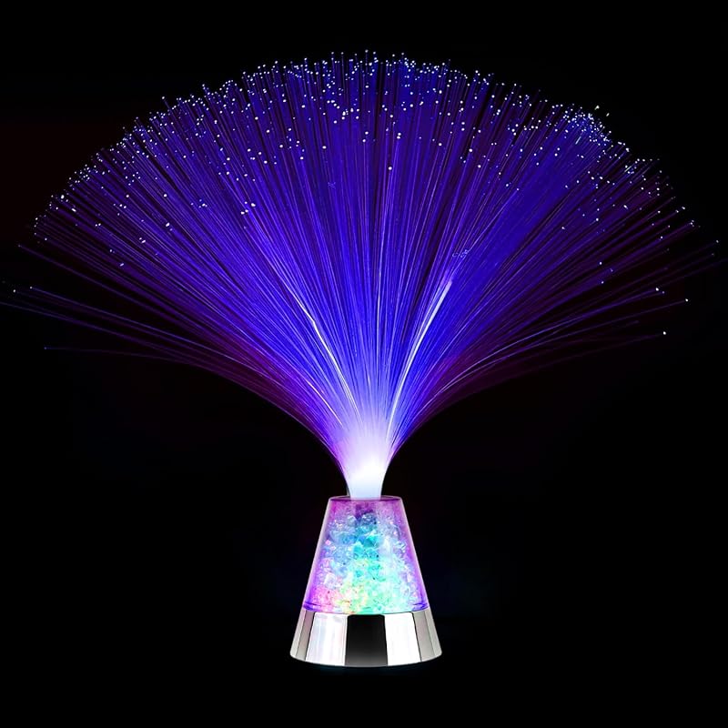 The Glowhouse Fibre Optic Ice Crystal Lamp Multi-Colour LEDs Batteries Included