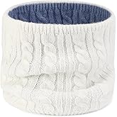 Cisnocr Reversible Winter Neck Gaiter Men Women,Knitted Neck Warmer Face Mask Ski Scarf