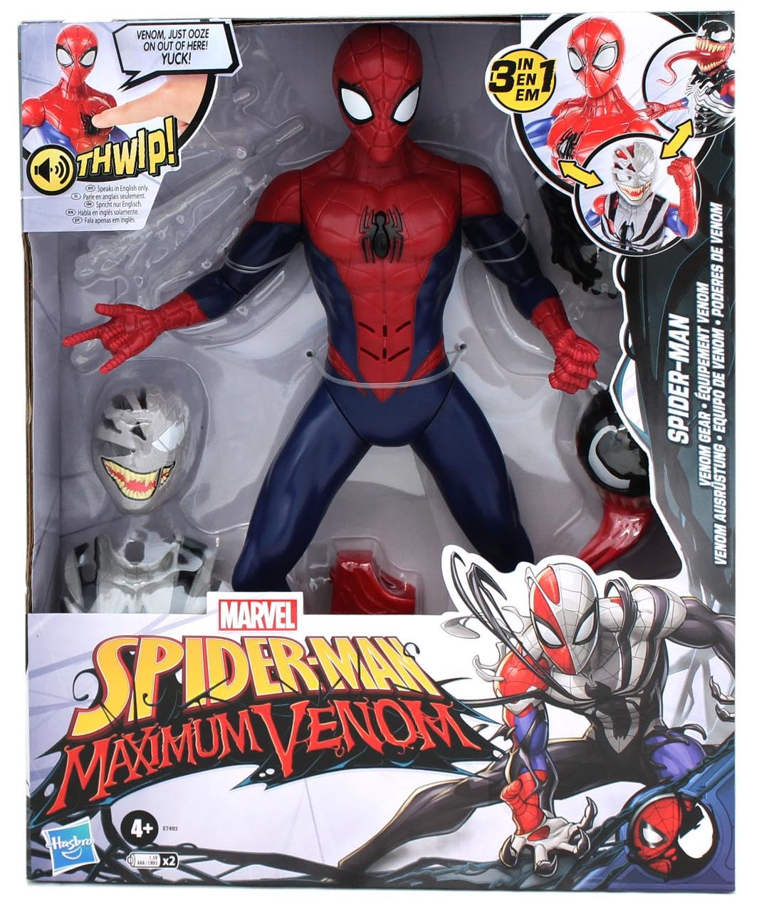 Hasbro Spider-Man: 3 Suit Personaggio Con Accessori Merchandising Ufficiale