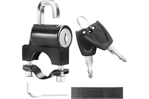 【Upgraded】 Universal Motorcycle Helmet Lock - Heavy-Duty Anti-Theft Metal Lock for Motorcycle/Bicycle 22mm-26mm Handlebar & H