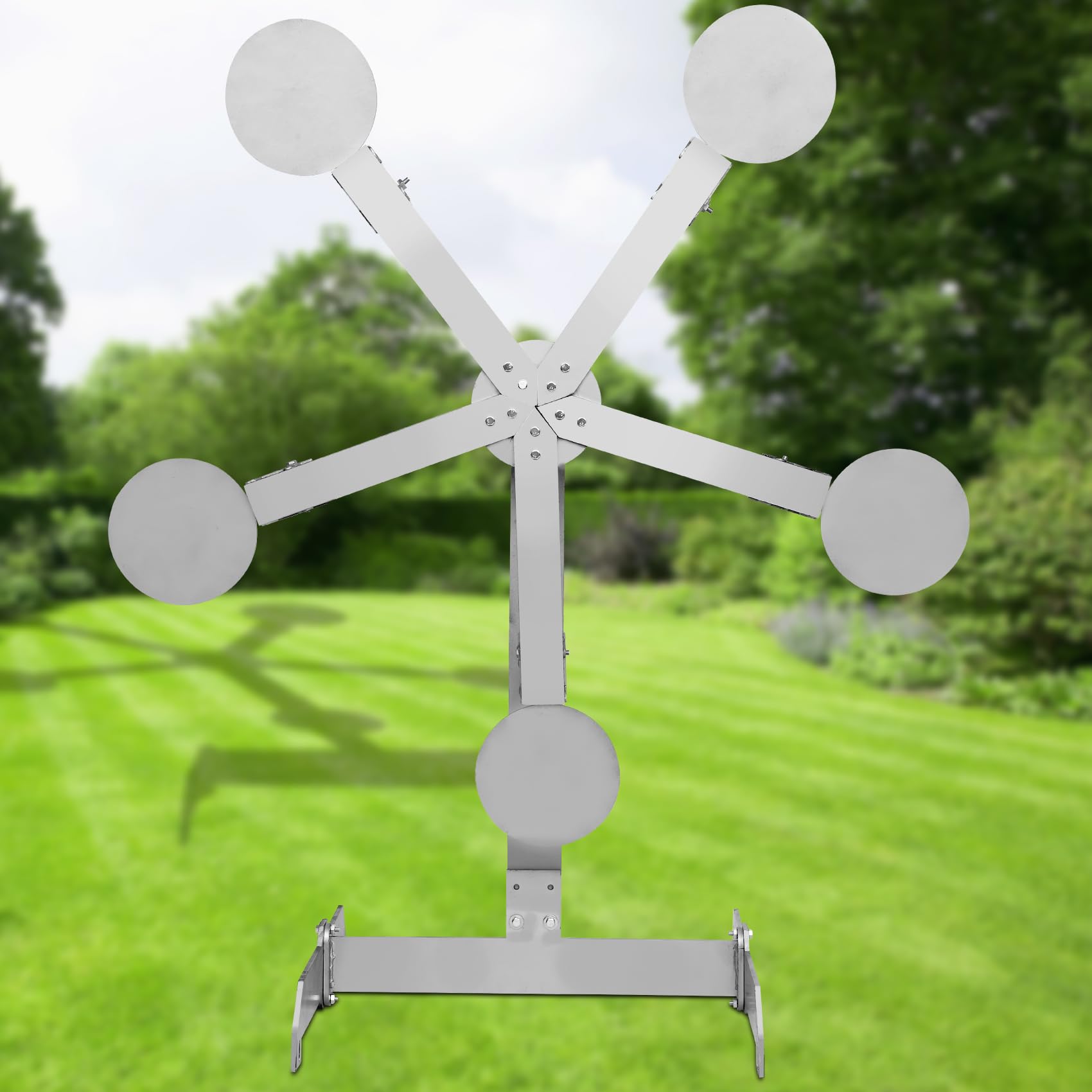 Photo 1 of ***MISSING ASSEMBLY PIECES*** Reinforced Upgrade 3/8" AR500 Steel Shooting Targets Texas Star Target - 8" Paddles Steel Standing Shooting Target, Built to Last for Long-Range Training Star-Shaped Steel Shooting Targets