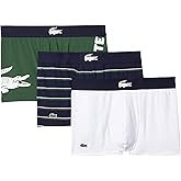 Lacoste mens Cotton Stretch Big Croc Print Trunks