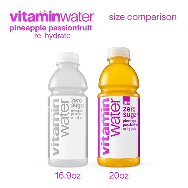 VITAMINWATER ZERO SUGAR PINEAPPLE PASSIONFRUIT RE-HYDRATE NUTRIENT ENHANCED WATER BEV. 20 OZ. 12 PACK