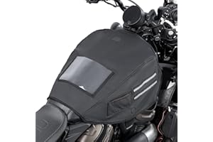 KEMIMOTO Motorcycle Fuel Tank Bag Cover Dustproof Fuel Gas Pad Cover Protector with Strong Retention Compatible with Touring Softail