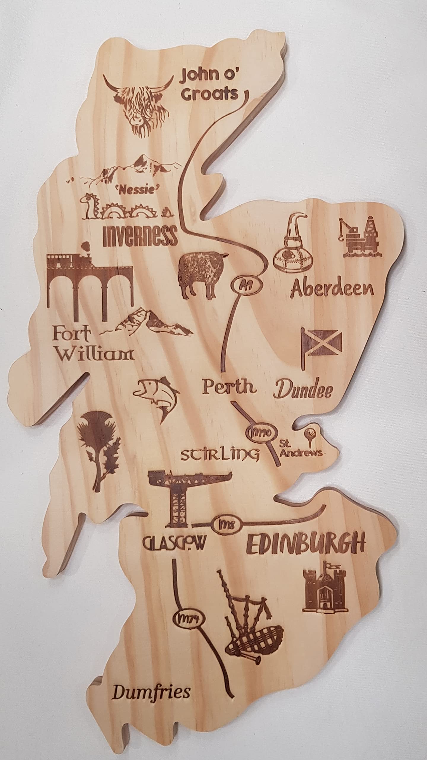 Schneidebrett in Schottland-Form